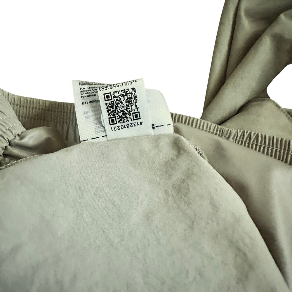 Adidas Women’s Cargo Track Pants Tan 3-Stripe Utility Parachute Pants Large - Picture 7 of 13